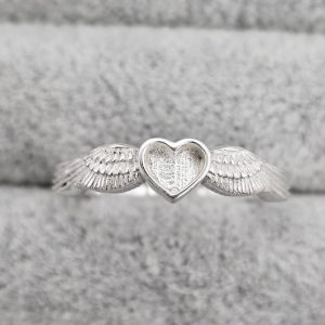Memorial - Angel Wing Heart Ring