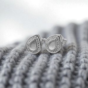 Memorial - Diamanté Pear Earrings