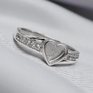 CZ Heart Accent Ring