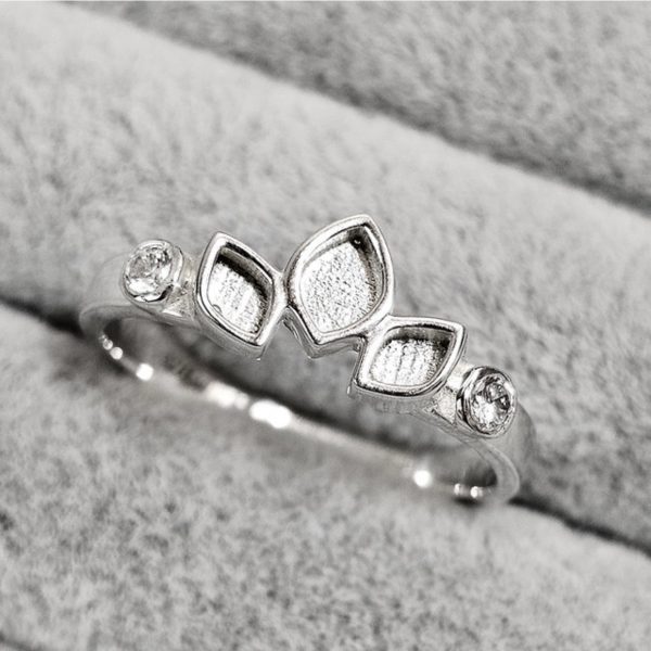 CZ Triple Leaf Ring